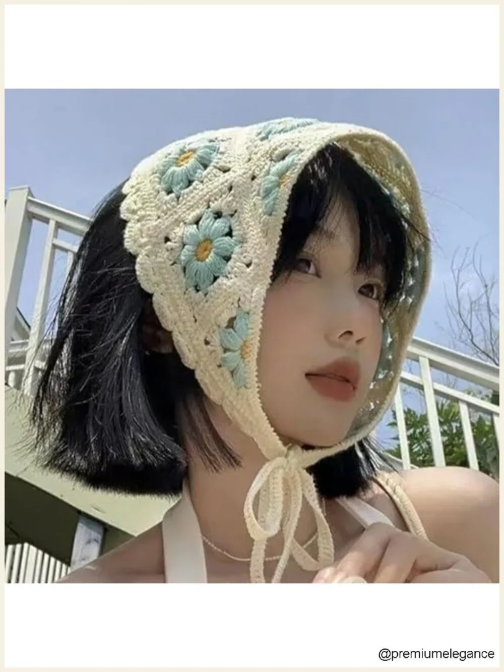 2 Pcs Crochet Bandanas Headbands for Women Knitted Floral Headwraps Adjustable